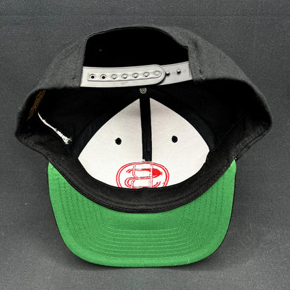 Paid & Lowkey The Steady Way Snapback Hat Black Yupoong Cap