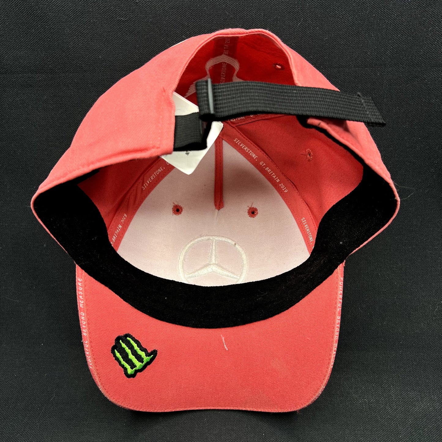 Mercedes AMG Petronas Monster Energy Strapback Hat Coral Pink