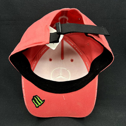 Mercedes AMG Petronas Monster Energy Strapback Hat Coral Pink