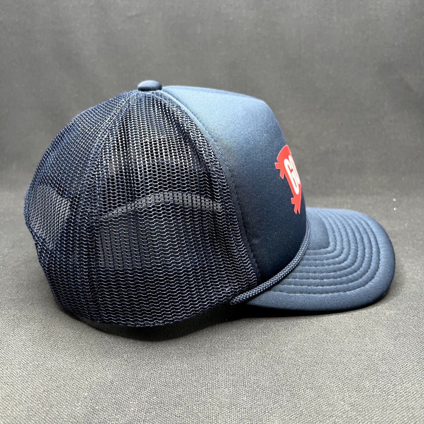 Vintage Go John Patriotic Trucker Snapback Hat USA Flag Mesh Cap