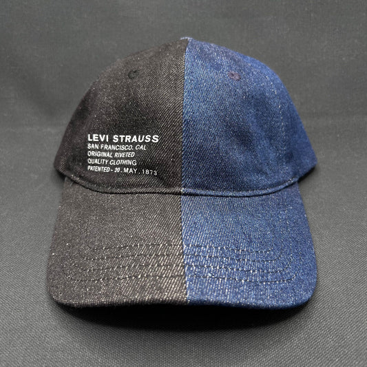 Retro Levi’s Strauss Split Denim Strapback Hat – Black/Indigo