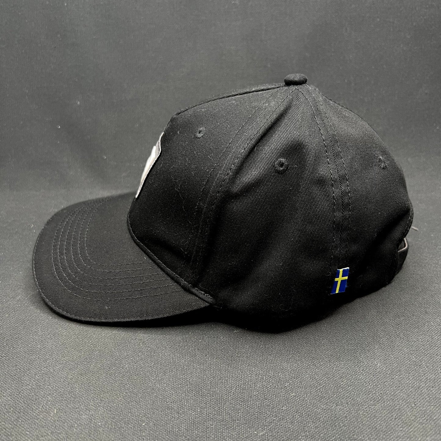 Volvo Iron Mark Logo Adjustable Hat Official Volvo Merchandise Black Cap
