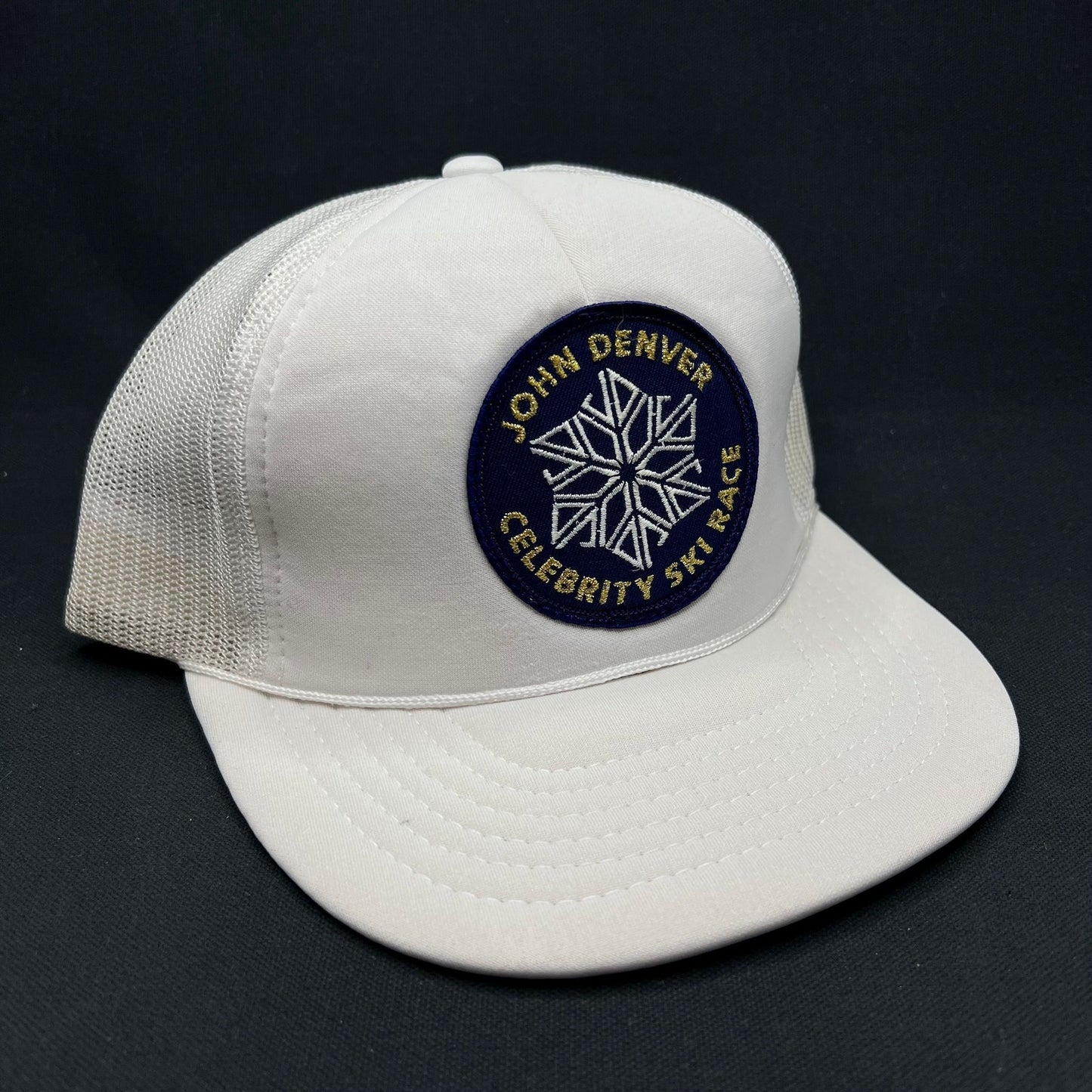 Vintage 80s John Denver Celebrity Ski Race Snapback Hat USA Style