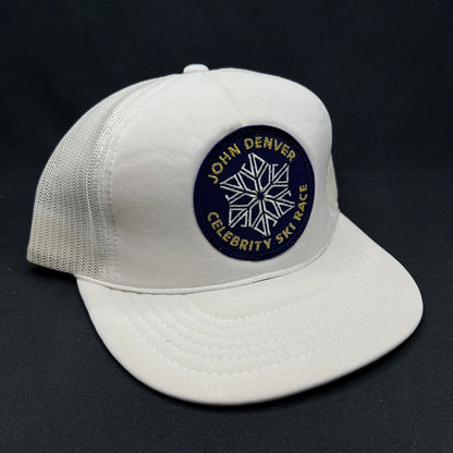 Vintage 80s John Denver Celebrity Ski Race Snapback Hat USA Style