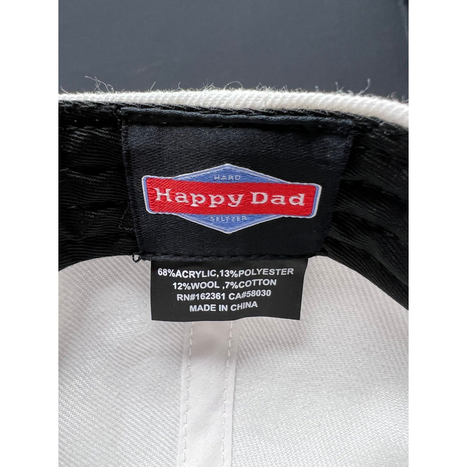 Happy Dad Hard Seltzer Hat x Death Row Records Street White & Black Snapback