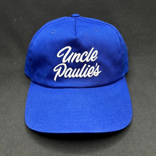 Uncle Paulie’s Script Snapback Hat Blue Streetwear Cap