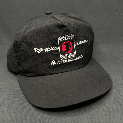 Vintage Subaru Rolling Stone Aspen Highlands Ski Challenge Snapback Hat