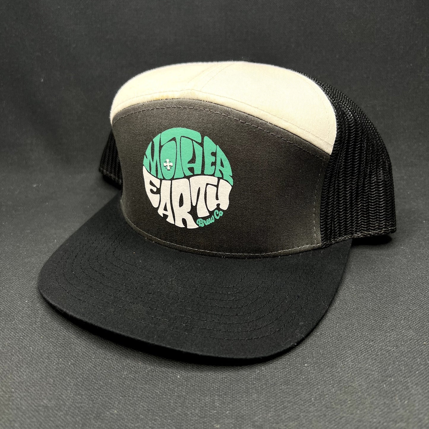 Mother Earth Brew Co Richardson Snapback Trucker Hat Black White