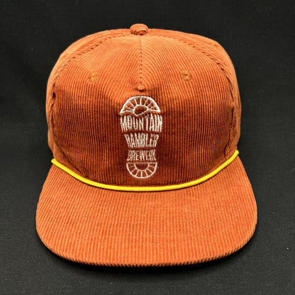 Mountain Rambler Brewing Corduroy Snapback Hat Retro Rope Cap