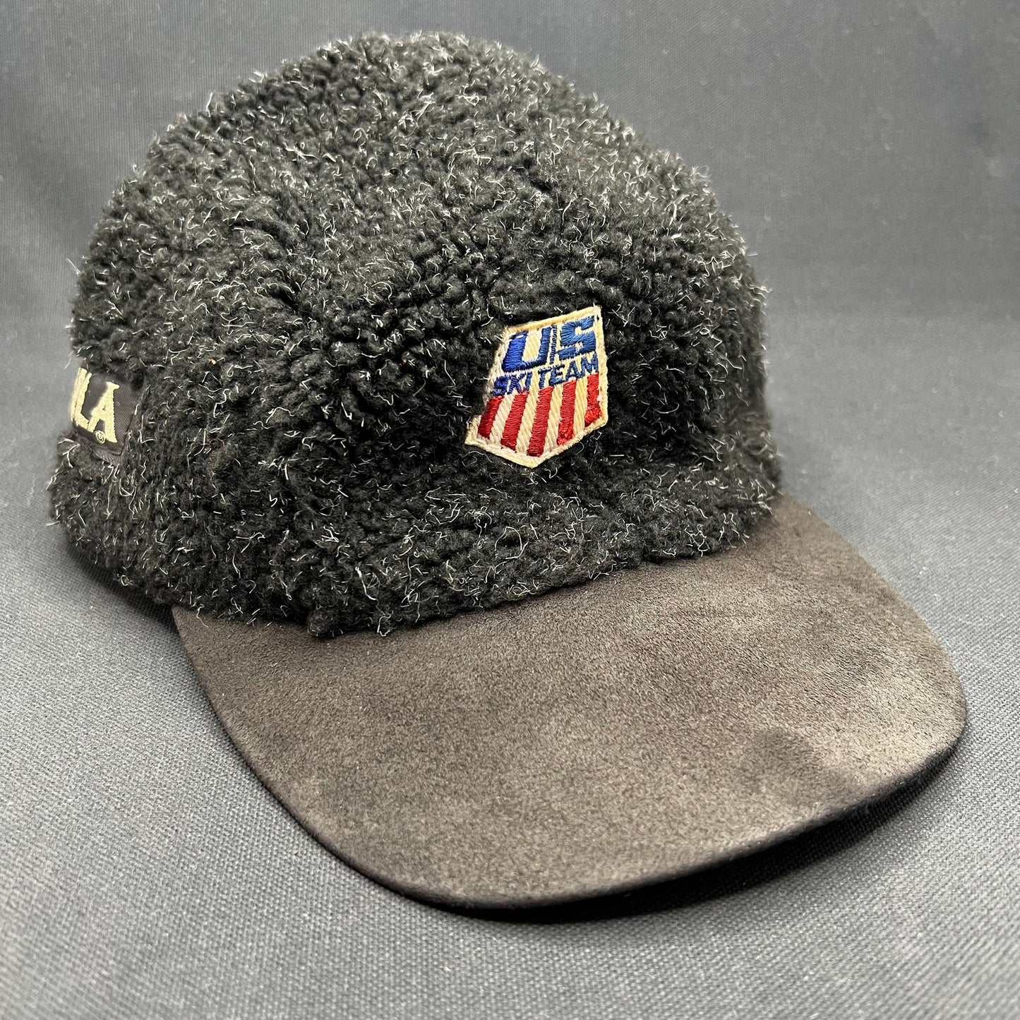 Vintage BULA USA Ski Team Sherpa Wool Strapback Hat USA Ski