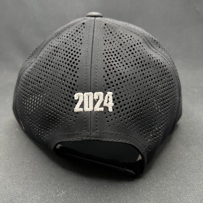 The Naked Gun 2024 Cast & Crew Promo Snapback Hat Black Pink Embroidery