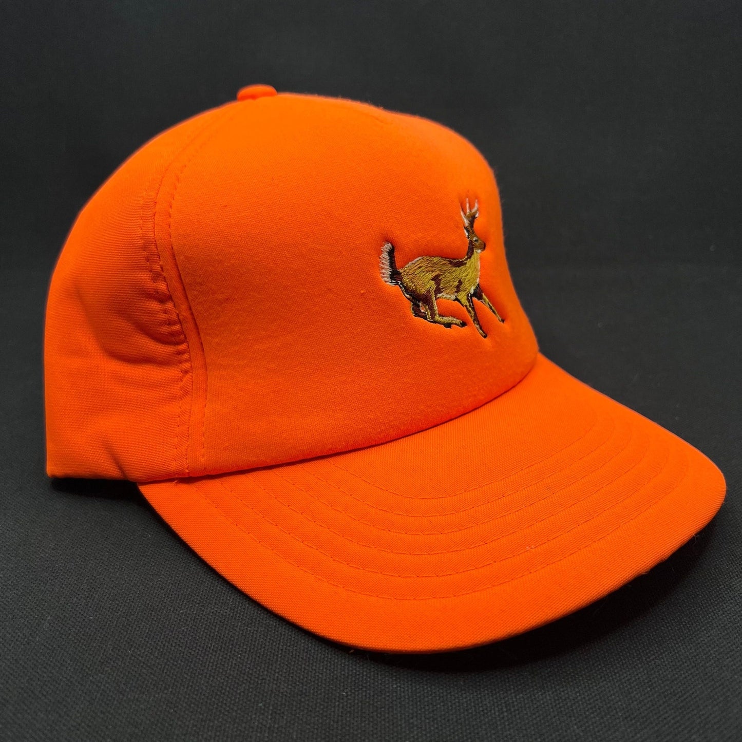 Vintage Winchester Hunting Snapback Hat Blaze Orange Deer Logo