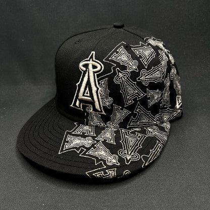 New Era 59FIFTY Los Angeles Angels Fitted Hat Size 7 Black MLB