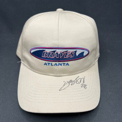 Vintage Atlanta Braves Logo Athletic Strapback Hat Signed #28
