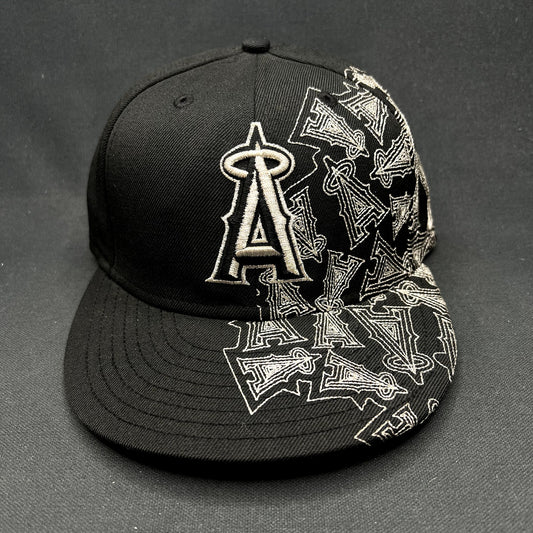 New Era 59FIFTY Los Angeles Angels Fitted Hat Size 7 Black MLB