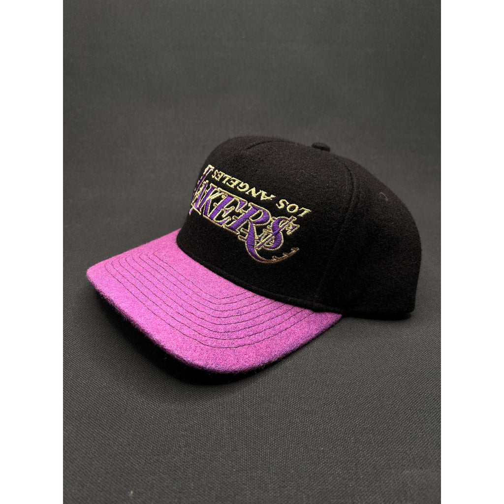Kill the Hype x Los Angeles Lakers Snapback Hat Custom Purple Wool Brim NBA KTH