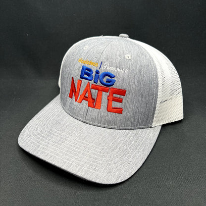 Nickelodeon Big Nate Paramount+ Snapback Trucker Hat Gray White Promo Cap