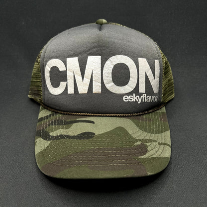 Eskyflavor CMON Camo Trucker Snapback Hat Hawaii Double Portion Mesh Cap