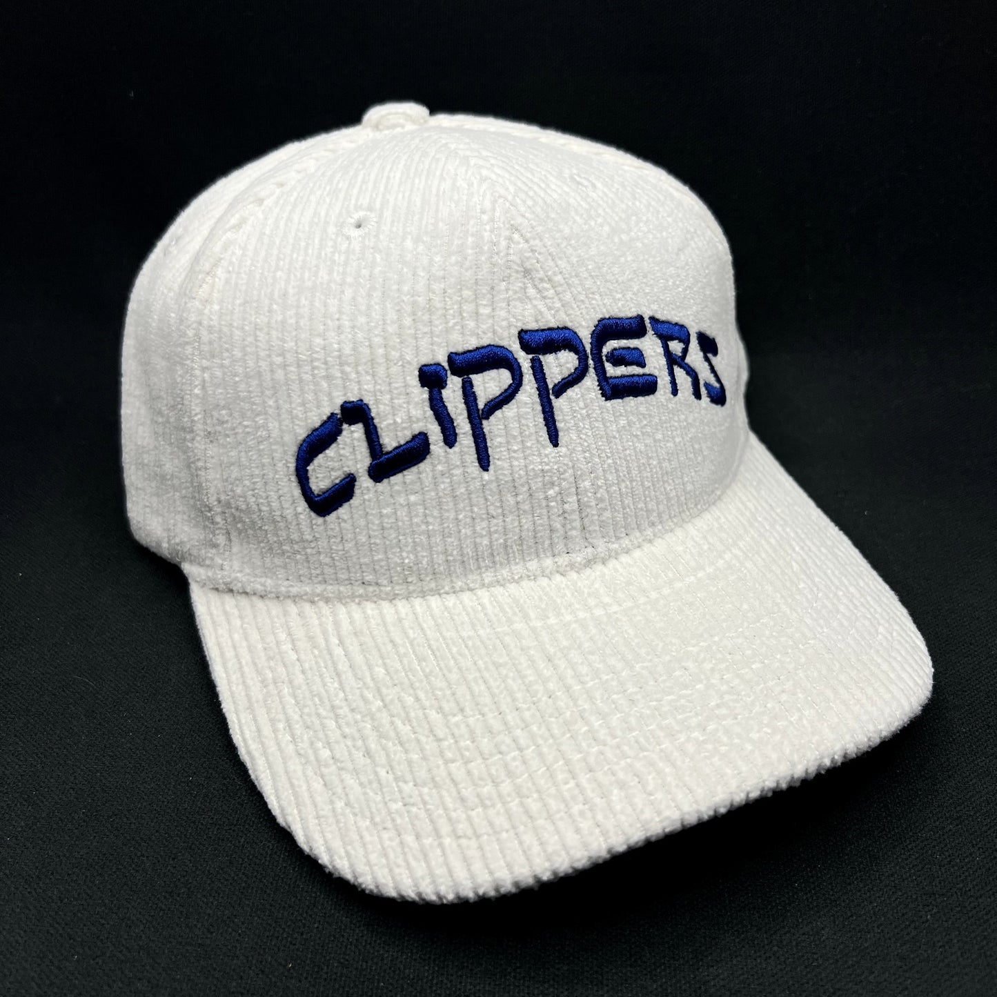 Los Angeles Clippers White Corduroy Cedars-Sinai Strapback Hat Melonwear