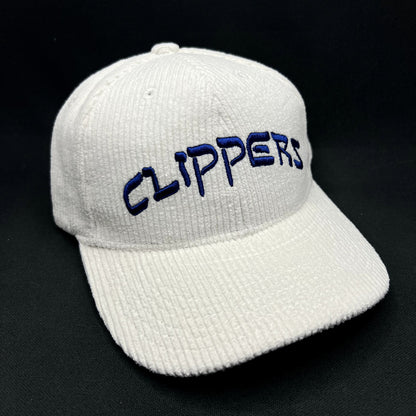 Los Angeles Clippers White Corduroy Cedars-Sinai Strapback Hat Melonwear