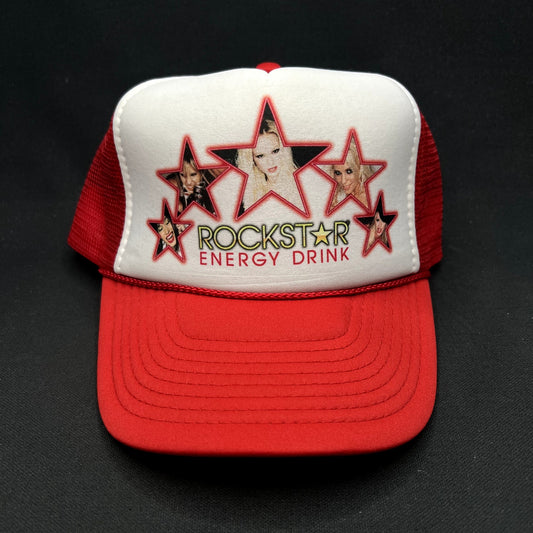 Vintage Rockstar Energy Drink Trucker Hat Nissun Snapback Promo Cap