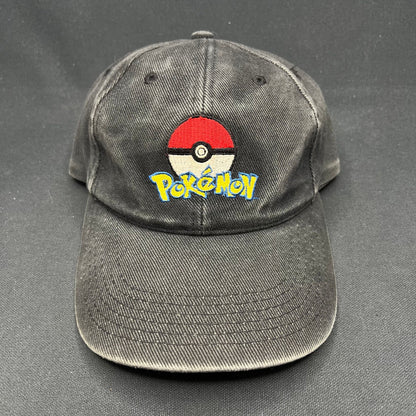 Vintage Pokémon Poké Ball Logo Strapback Hat Black Nintendo