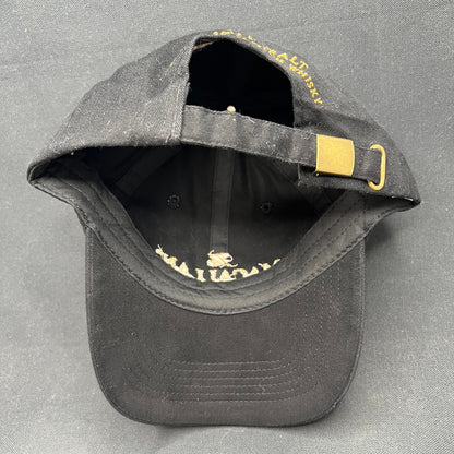 The Macallan Scotch Whisky Strapback Hat Black Gold Embroidered