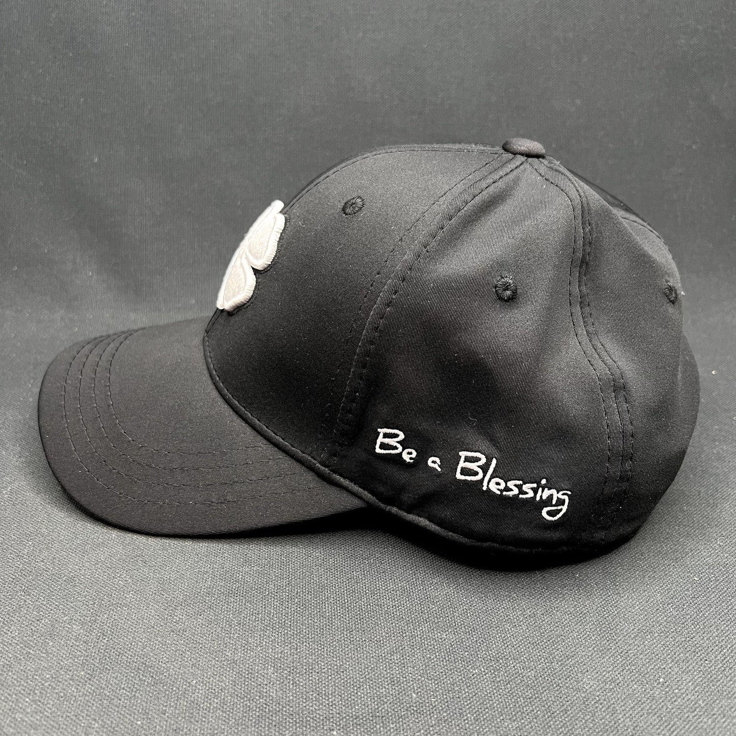 Black Clover Tony Robbins Blessed 2024 Snapback Hat Black Golf Cap