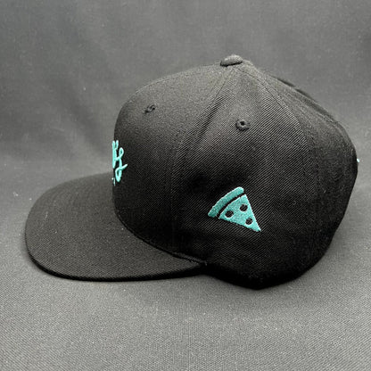 Esco’s Pizza Presidential Suite Snapback Hat Black Teal
