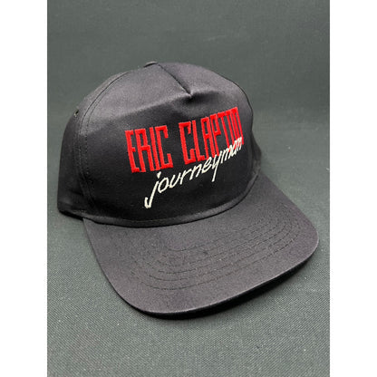 Vintage 1989 Eric Clapton Journeyman Tour Hat Black Embroidered Snapback Taiwan