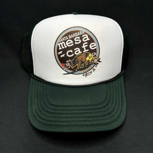Mesa Cafe Santa Barbara Trucker Snapback Hat Bear Logo California