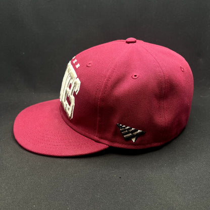 Paper Planes “PLANES” Burgundy Fitted Hat 7 1/2 Streetwear Roc Nation Cap
