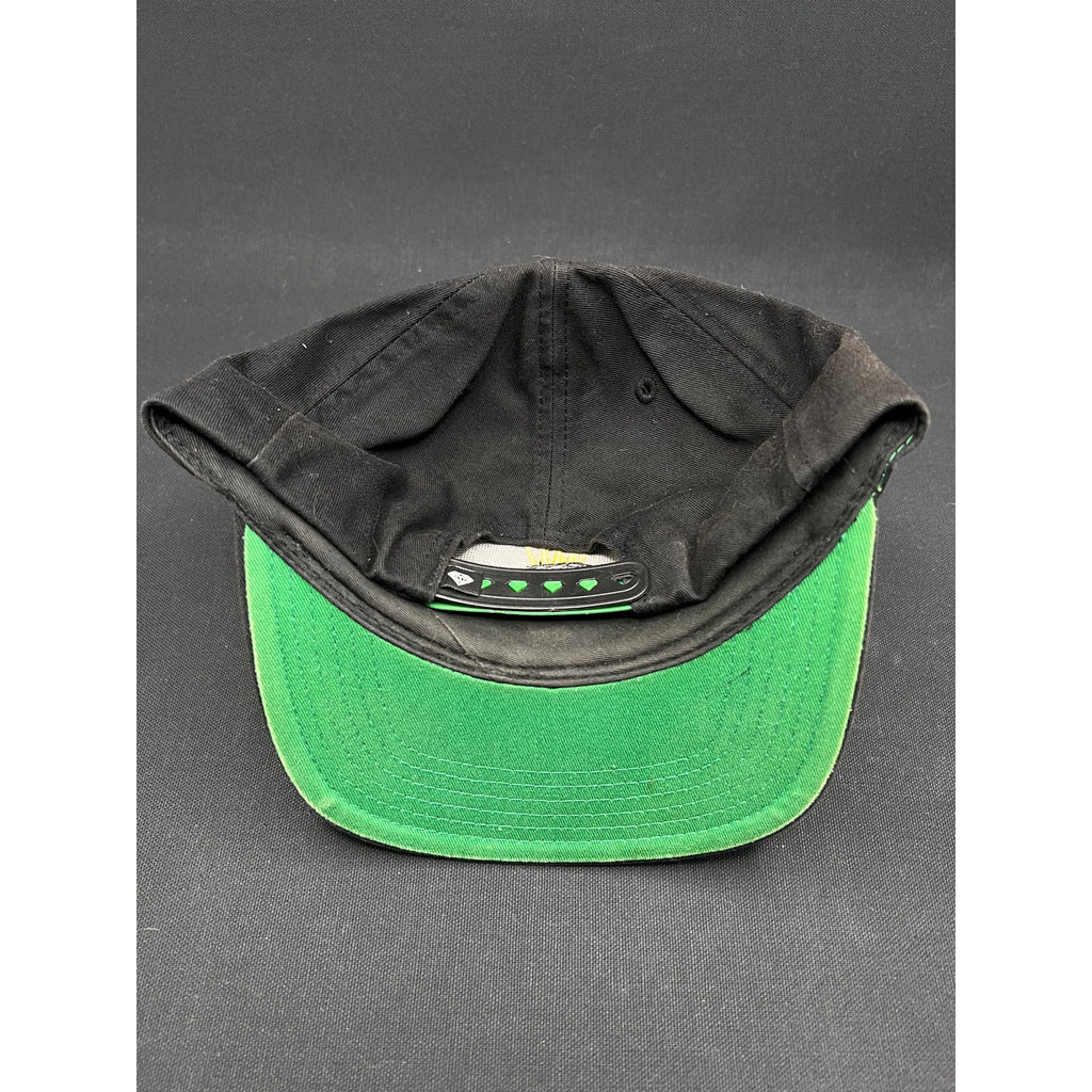Vintage Diamond Supply Co. DMND Snapback Hat – Rolex Crown Parody Logo (Black/Green Underbrim)