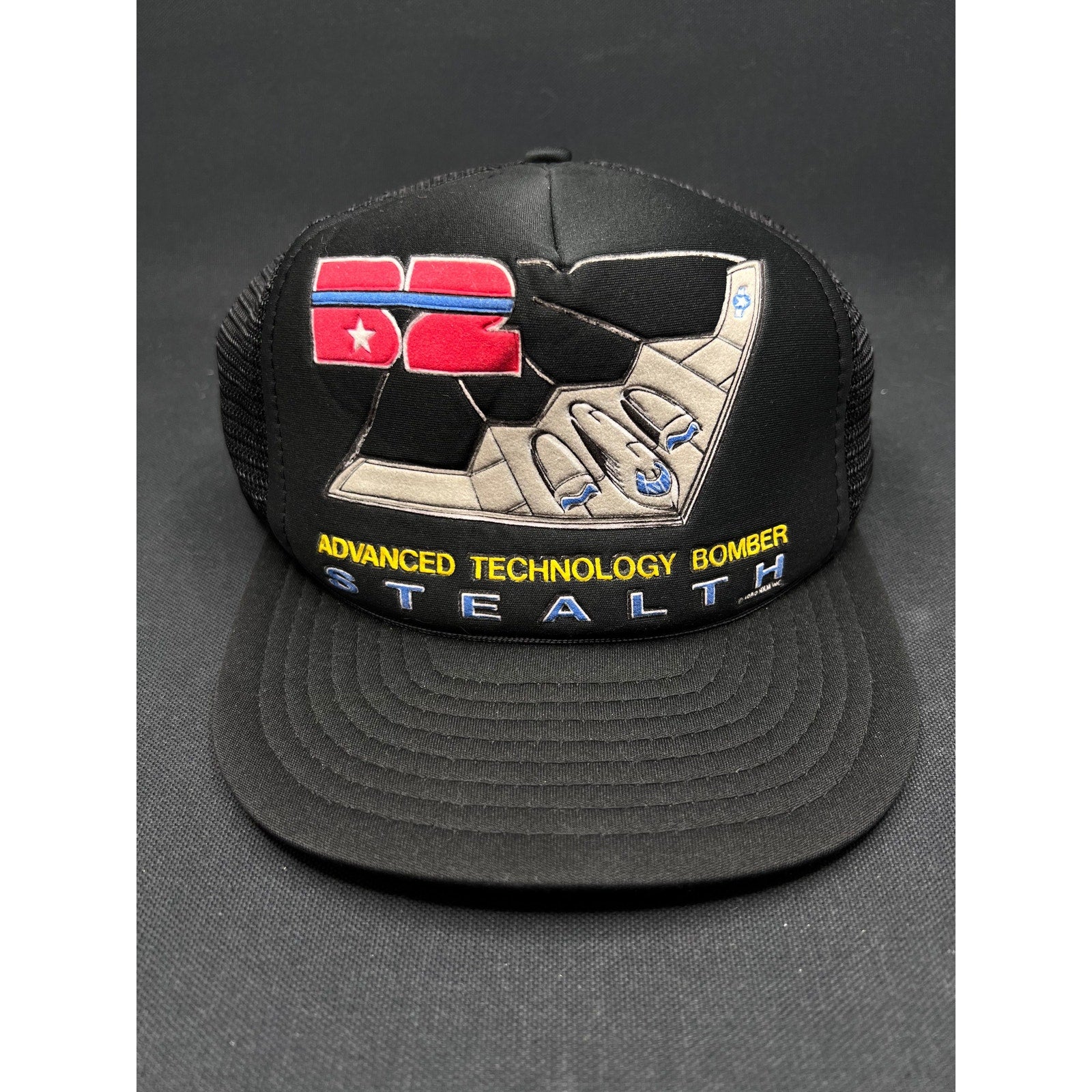 Vintage 1989 B2 Stealth Bomber Trucker Hat Advanced Tech Taiwan ROC