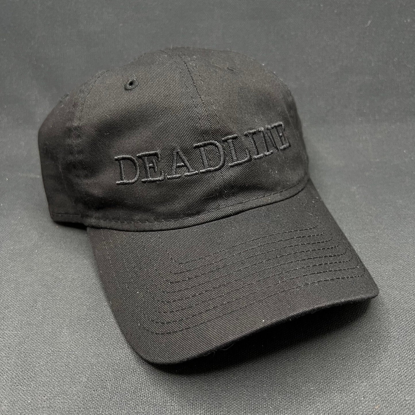 New Era 9TWENTY “Deadline” Black Strapback Hat Tonal Logo