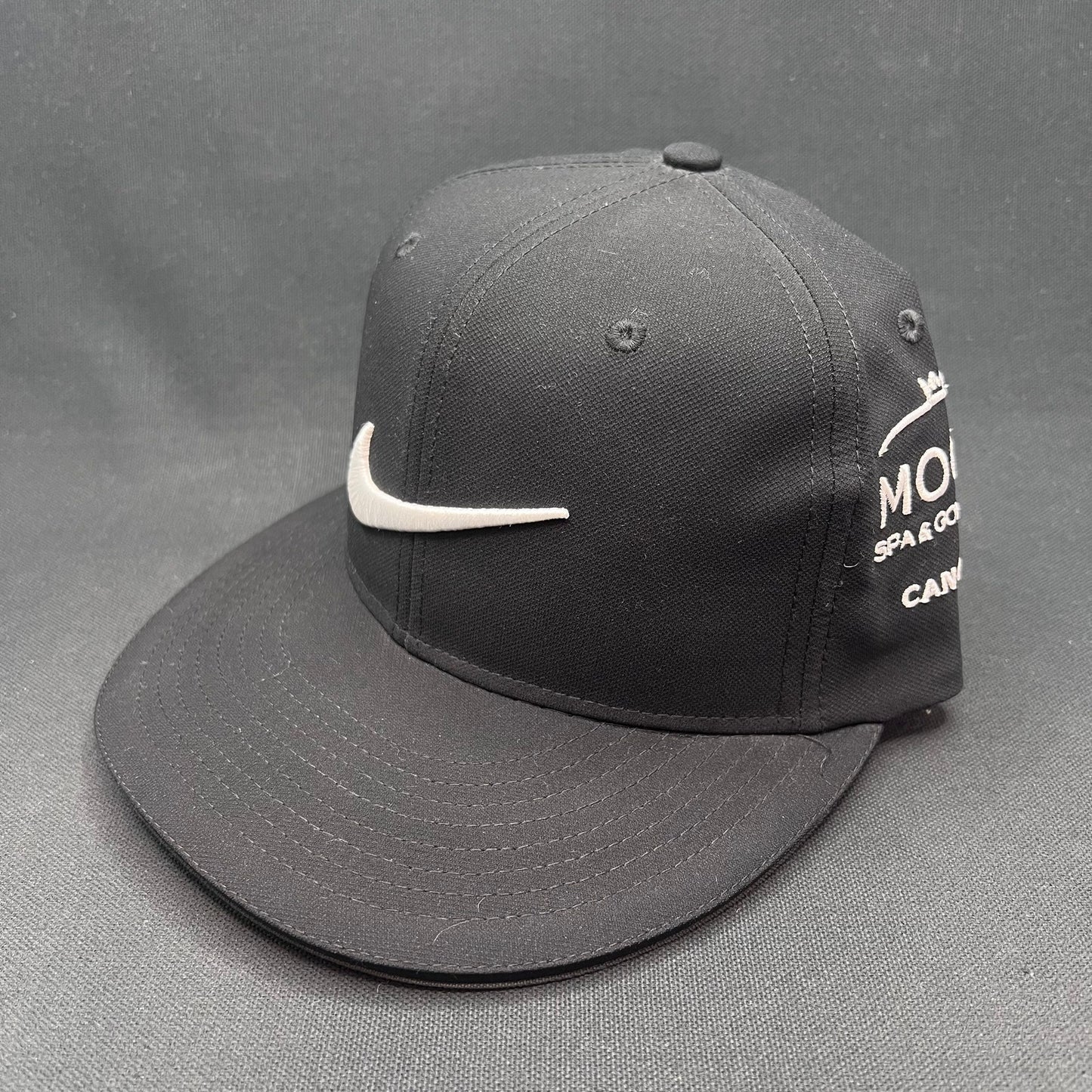 Nike Golf Swoosh Fitted Hat Moon Spa & Golf Club Cancun Black Cap