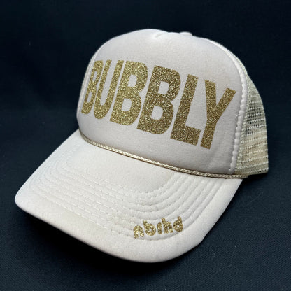 Retro Bubbly Gold Glitter Trucker Snapback NBRHD Neighborhood Laguna Hat
