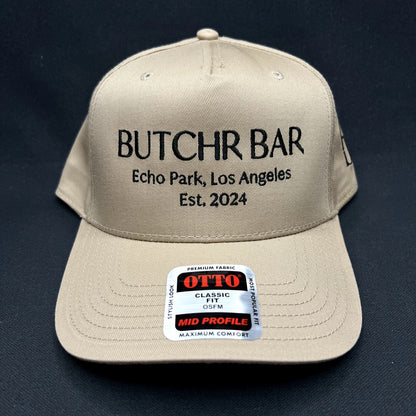 BUTCHR BAR Echo Park Los Angeles Snapback Hat OTTO Beige