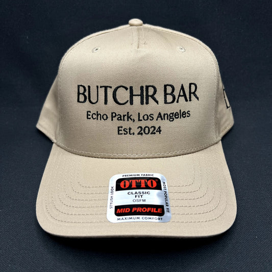 BUTCHR BAR Echo Park Los Angeles Snapback Hat OTTO Beige