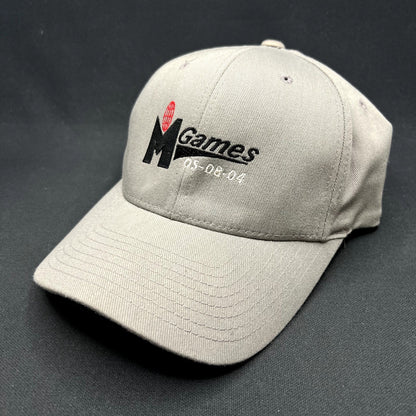 M Games 2004 Flexfit Hat S/M Gray Event Cap Yupoong Flexfit