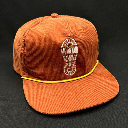 Mountain Rambler Brewing Corduroy Snapback Hat Retro Rope Cap