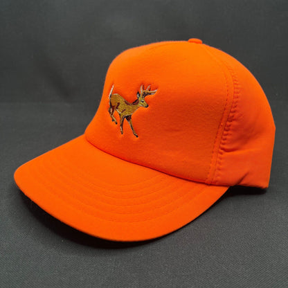 Vintage Winchester Hunting Snapback Hat Blaze Orange Deer Logo