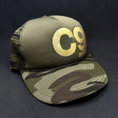 Vintage Cloud 9 Aspen C9 Trucker Snapback Hat Camo Rope Cobra Cap