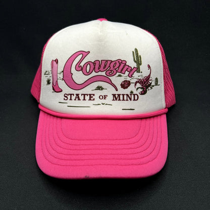 Shyanne Cowgirl State of Mind Pink Trucker Hat Western Snapback