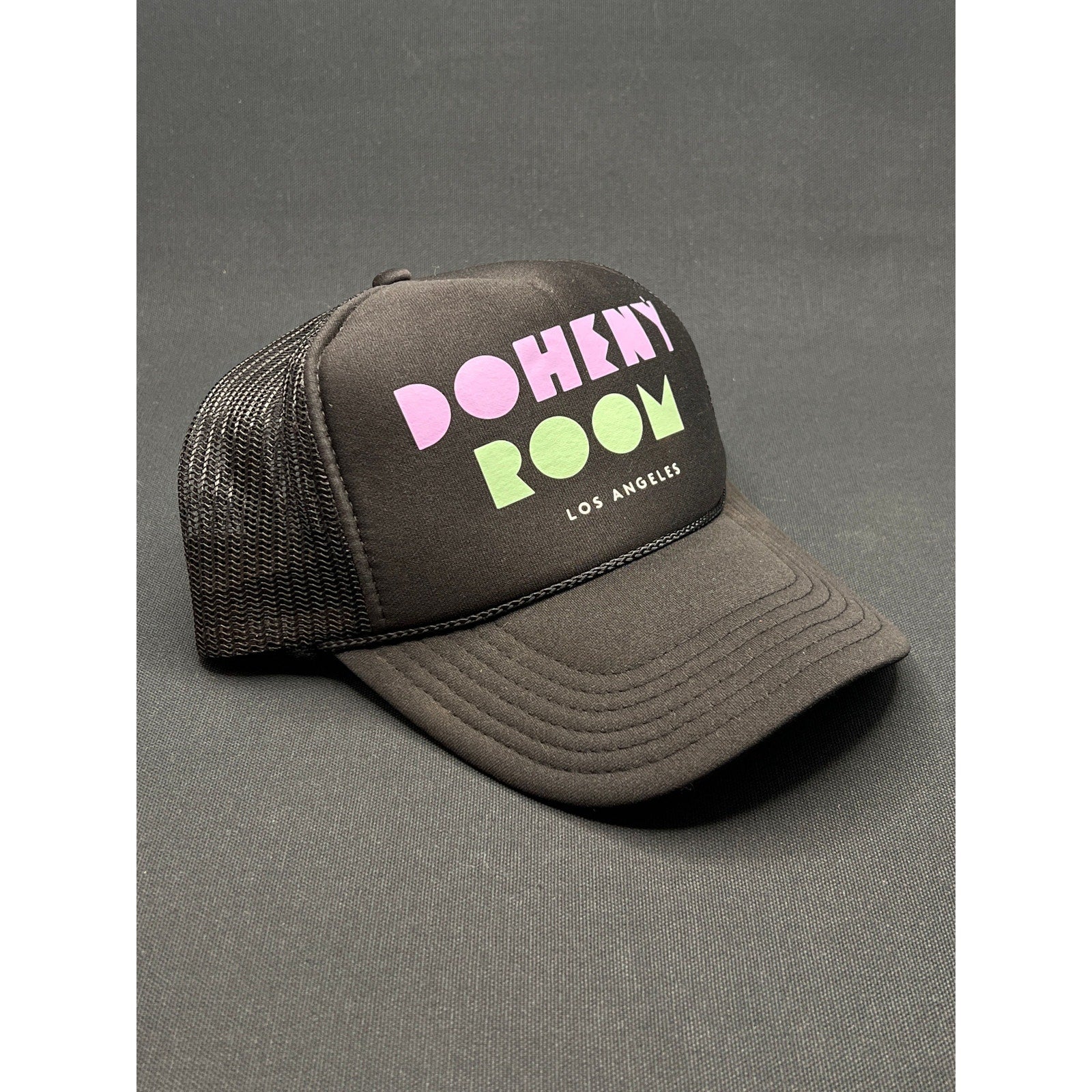 Doheny Room Los Angeles California Black Mesh Snapback Trucker Hat
