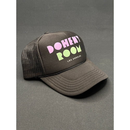 Doheny Room Los Angeles California Black Mesh Snapback Trucker Hat
