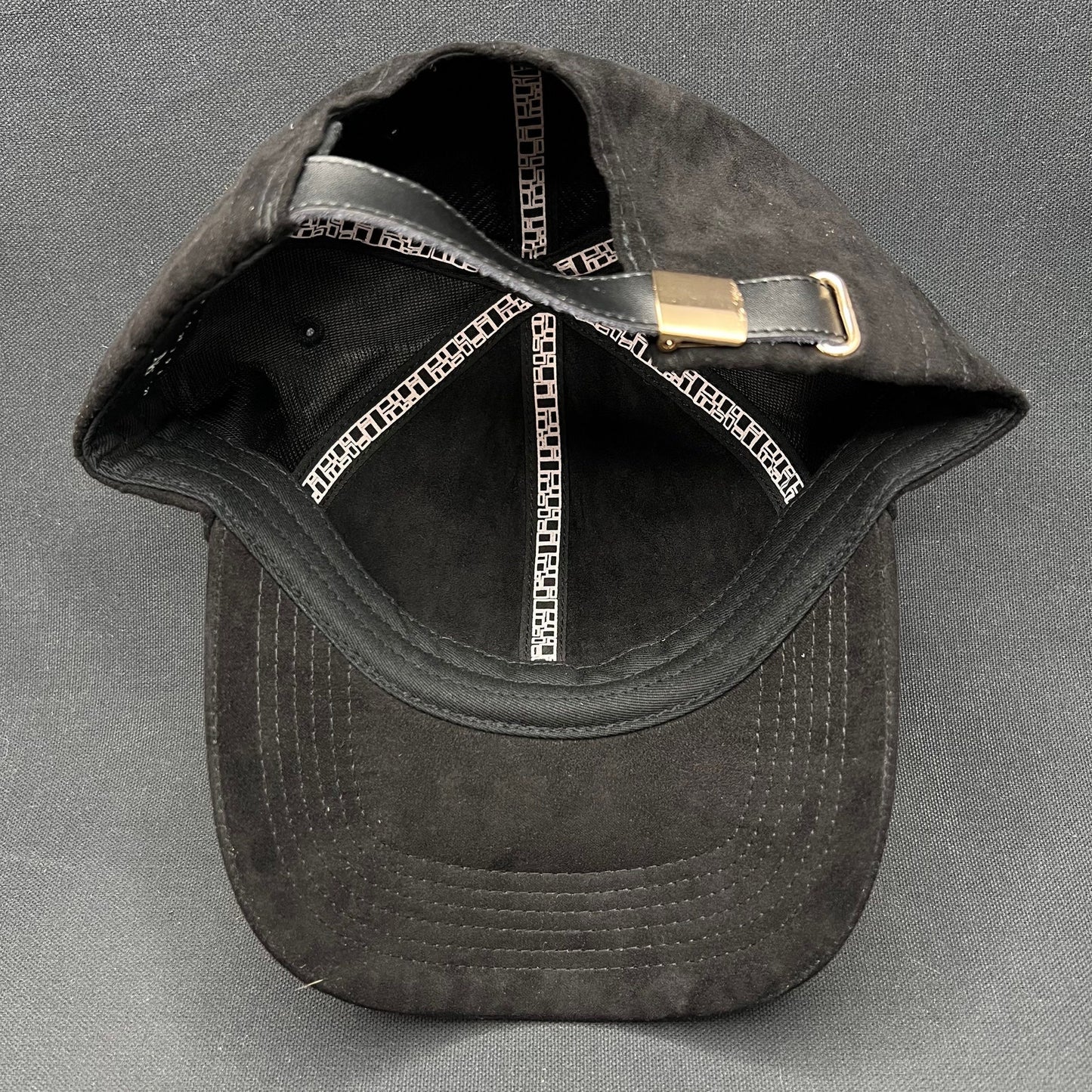 Metal Noir Strapback Hat Black Minimal Designer Jewelry Brand
