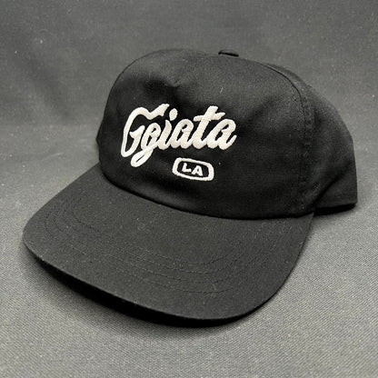 Ggiata LA Snapback Hat Black Script Logo Yupoong Cap