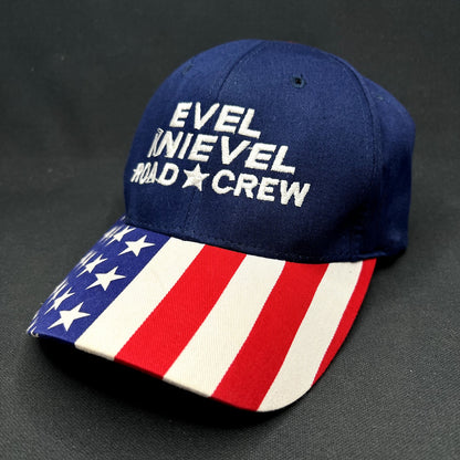 Y2K Evel Knievel Road Crew American Flag Strapback Hat