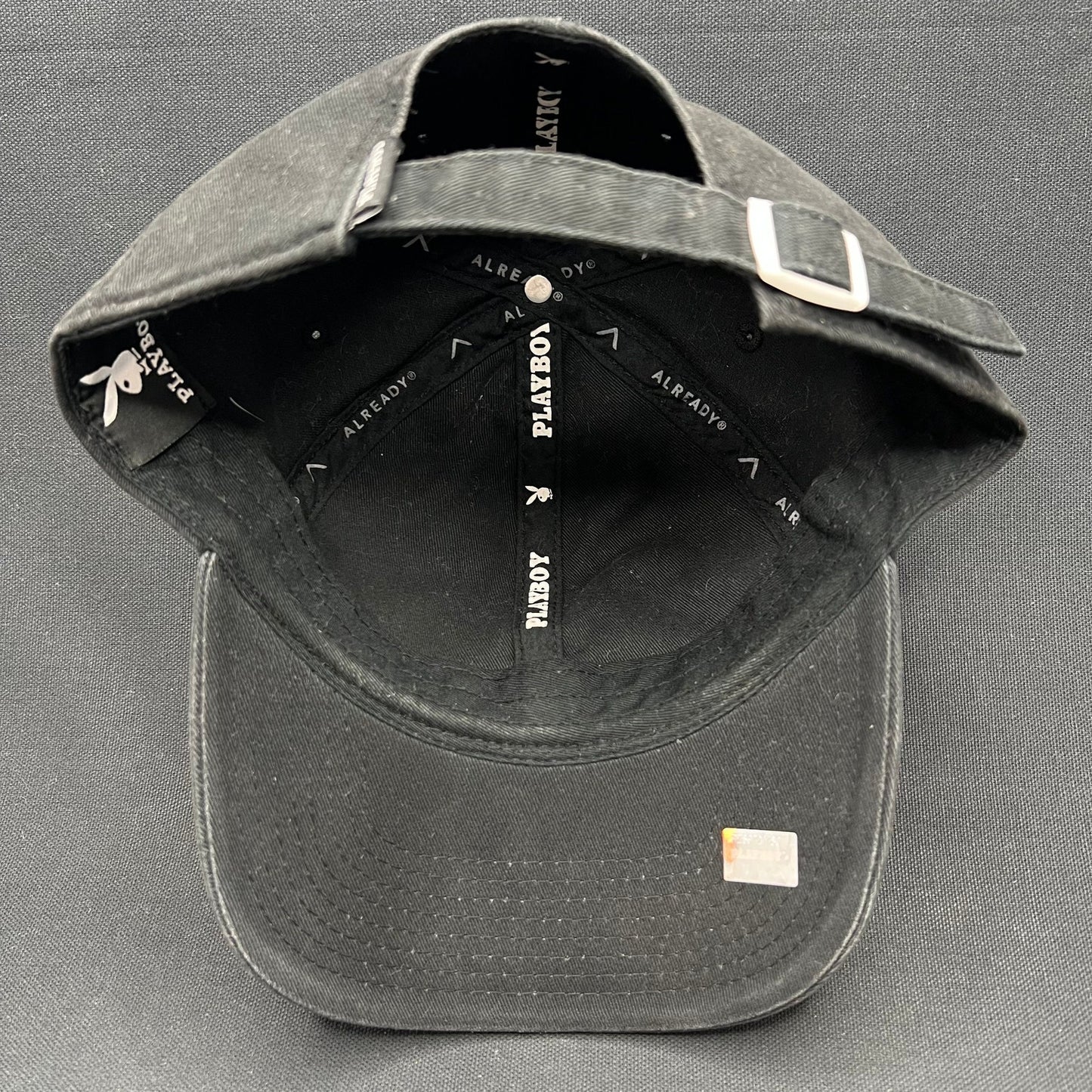 Playboy Metal Bunny Logo Strapback Hat Already Design Co